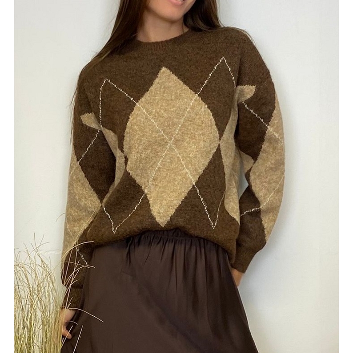 Scarpy creation my pull jacquart yl marron4874901_2