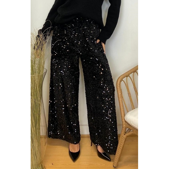 Scarpy creation my pantalon soiree paillette yl noir