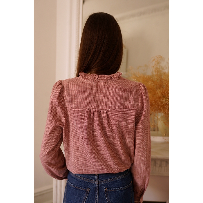 Scarpy creation chemisier froufrou rouge4877301_4