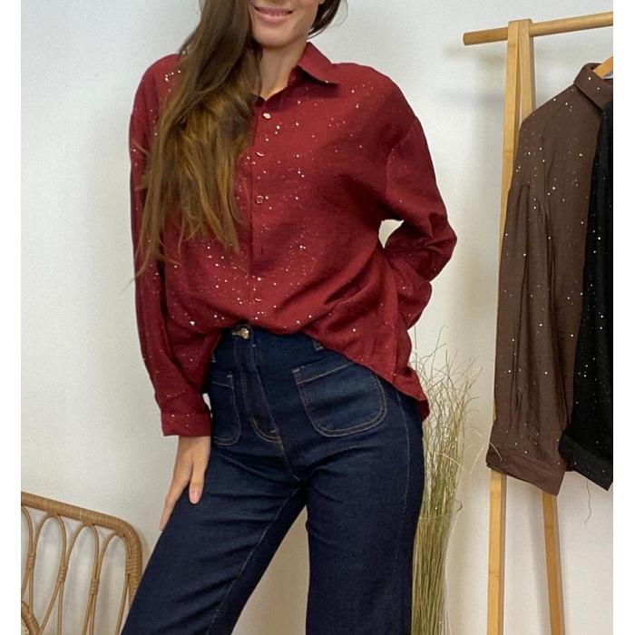 Scarpy creation my chemise paillettes yl rouge4879101_2