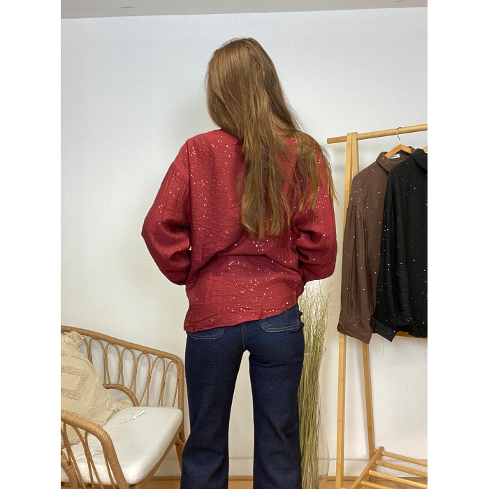 Scarpy creation my chemise paillettes yl rouge4879101_3