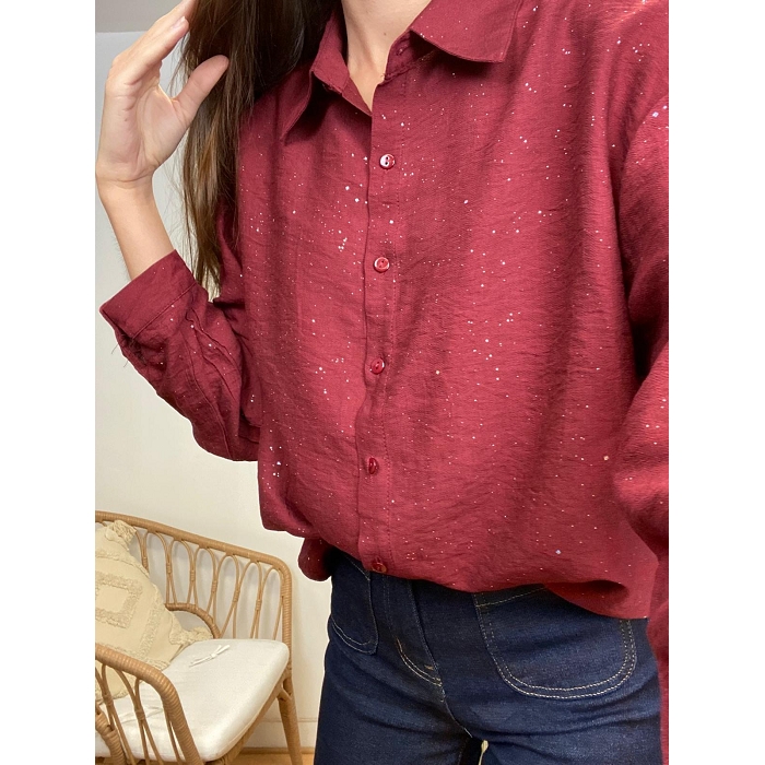 Scarpy creation my chemise paillettes yl rouge4879101_5