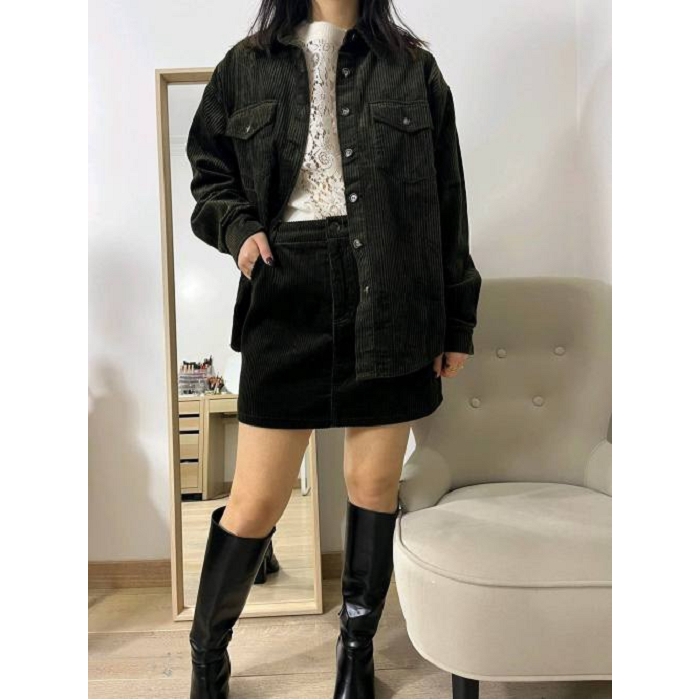 Scarpy creation veste cote de velour vert4881401_6