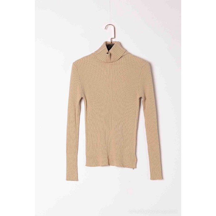 Scarpy creation my sous pull col roule yl marron