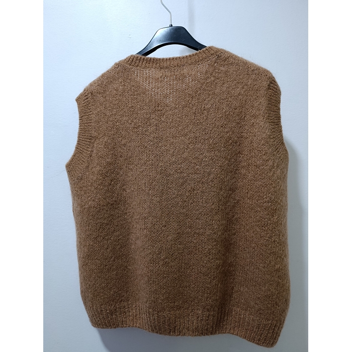 Scarpy creation my gilet col rond yl marron4906402_4