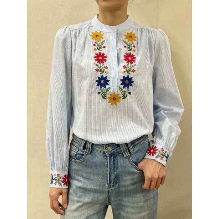 Scarpy creation blouse brodee bleu4912801_5