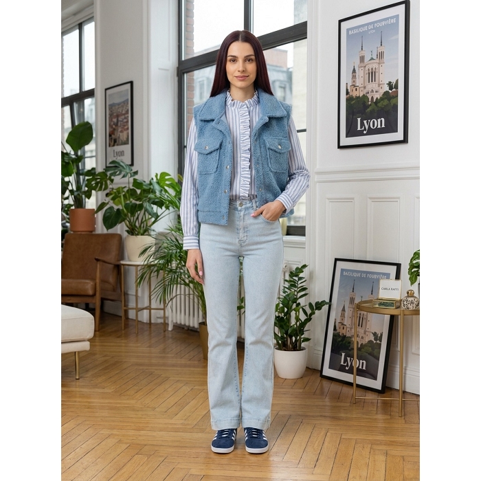 Scarpy creation gilet bouclette bleu4913003_3