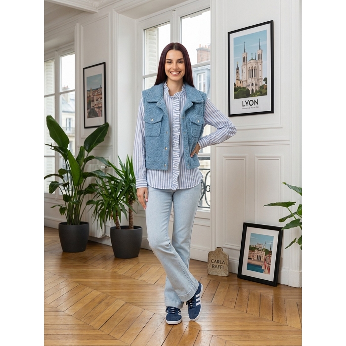 Scarpy creation gilet bouclette bleu4913003_5
