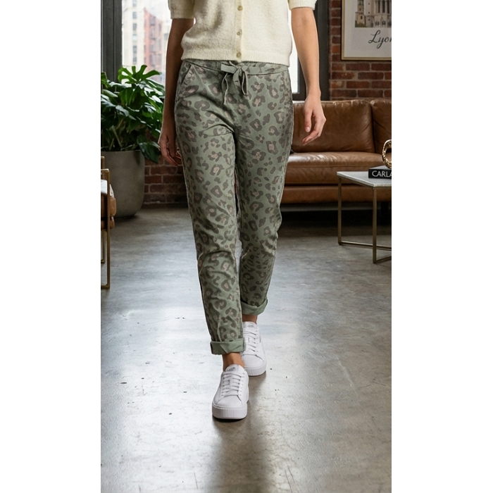 Scarpy creation pantalon leopard vert4913201_5