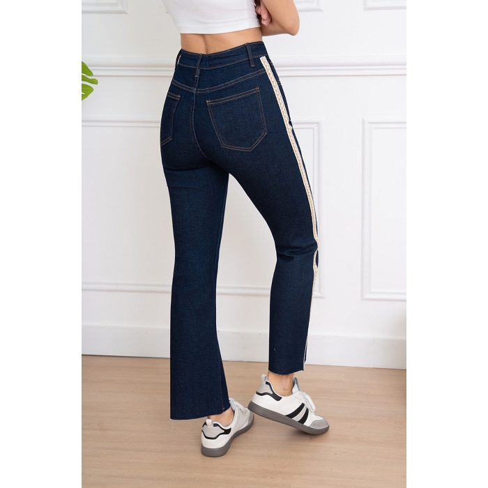 Scarpy creation my jeans flare avec bande yl bleu4915402_2