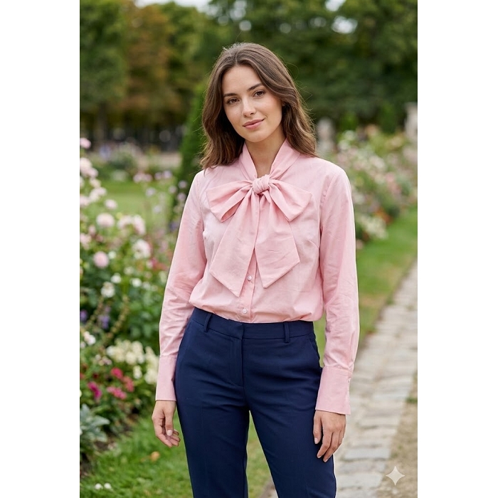 Scarpy creation my chemise grand noeud yl rose4915801_6