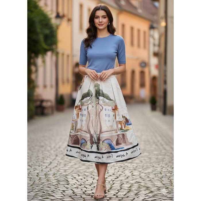 Scarpy creation my jupe imprimee yl blanc4929802_5