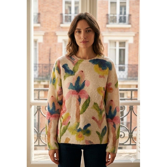 Scarpy creation my pull floral yl beige4931701_4