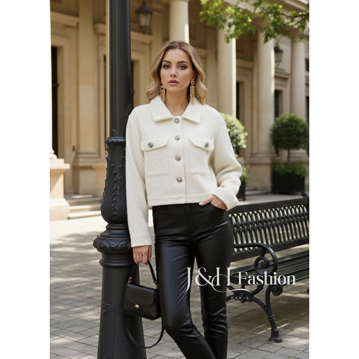 Scarpy creation veste en tweed blanc4932801_2