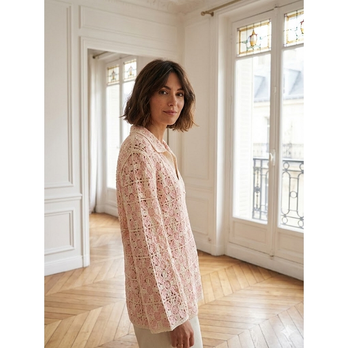 Scarpy creation chemisier brode rose4935402_3