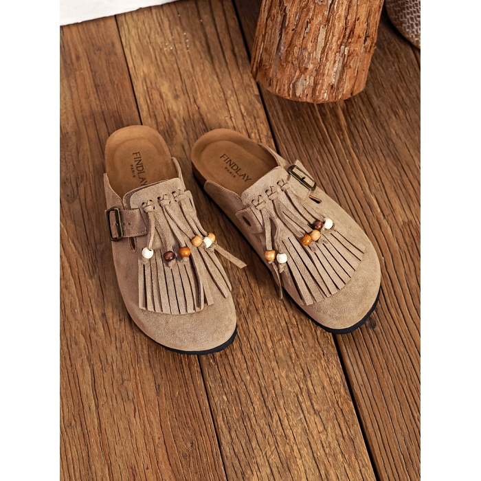 Scarpy creation sabots a frange beige4935801_3