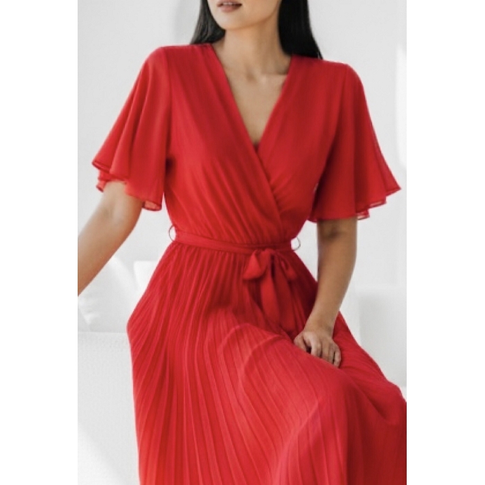 Scarpy creation robe alira croisee rouge