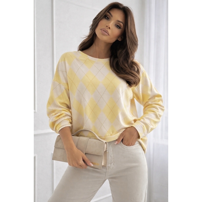 Scarpy creation my pull carreaux yl jaune4936304_3