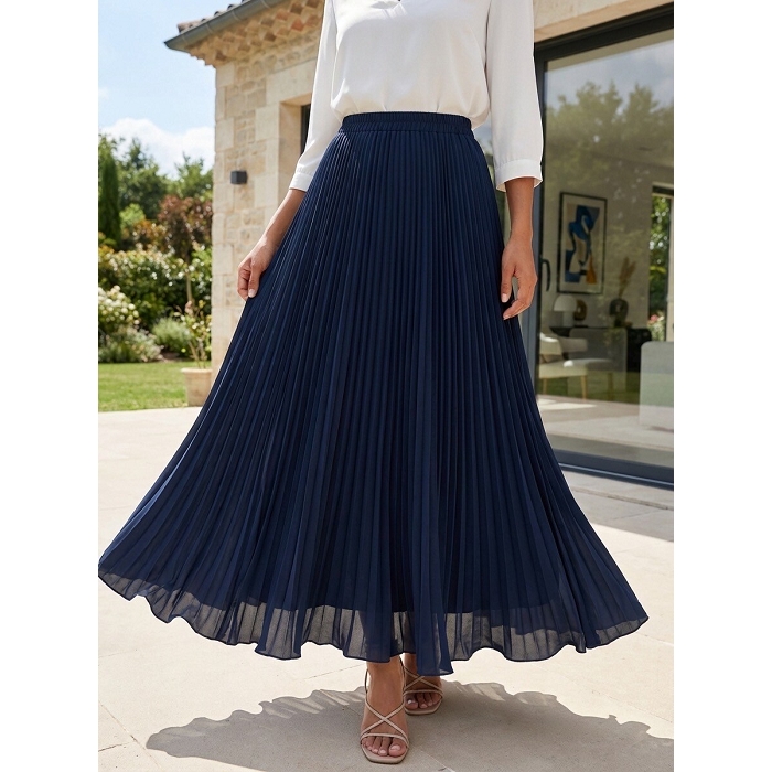 Scarpy creation my jupe longue en mousselin yl bleu4941302_2