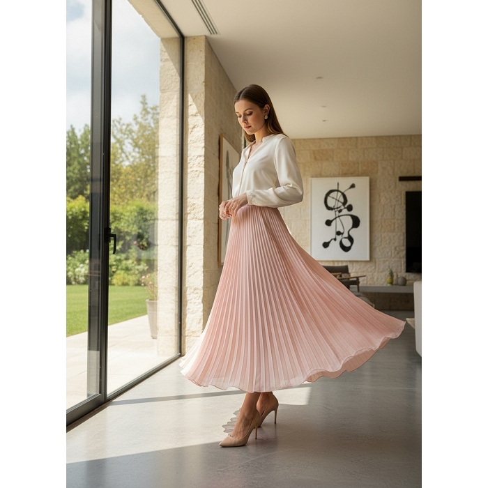 Scarpy creation my jupe longue en mousselin yl rose4941303_2