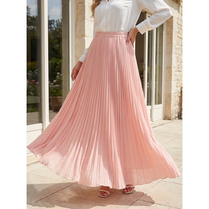 Scarpy creation my jupe longue en mousselin yl rose4941303_5