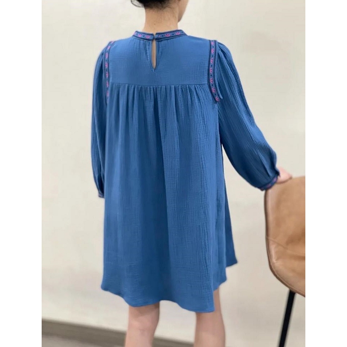 Scarpy creation my robe col floral yl bleu4942501_3