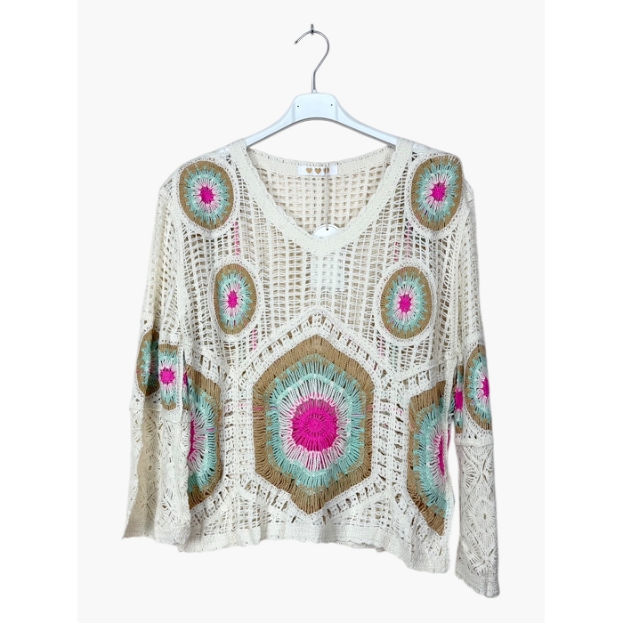 Scarpy creation my pull crochet multicolor yl parme4954502_3