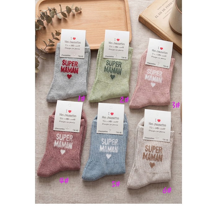 Scarpy creation chaussette brillante super maman rose4955606_6