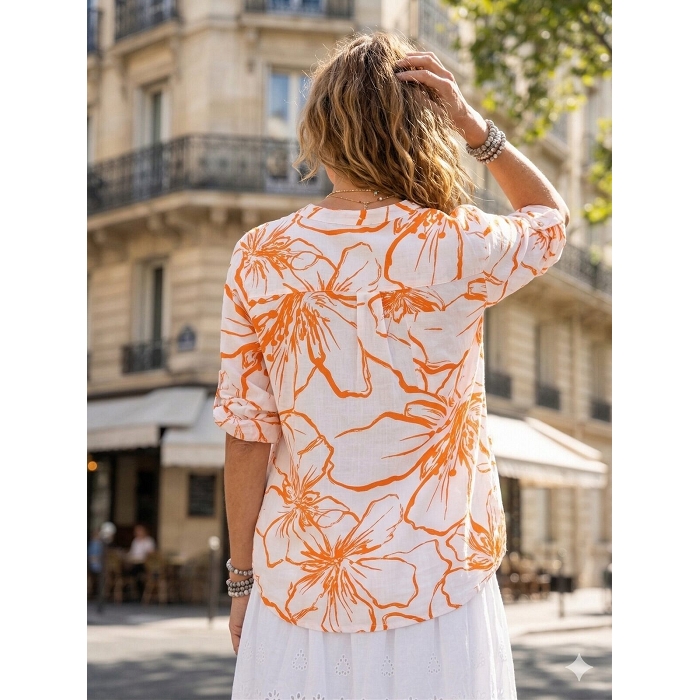 Scarpy creation blouse manche 34 orange4957103_2