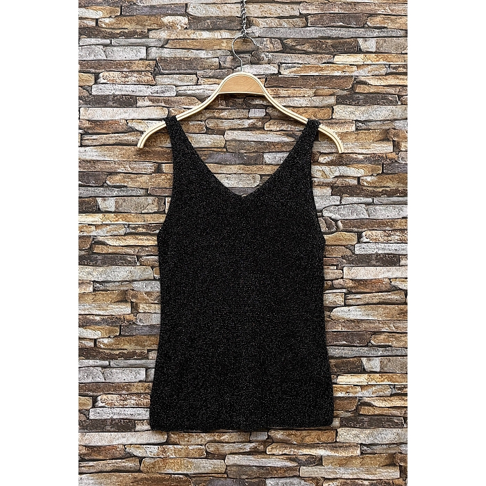 Scarpy creation divina debardeur brillant noir4957208_2