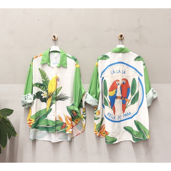 Scarpy creation chemise imprimee vert4976801_6