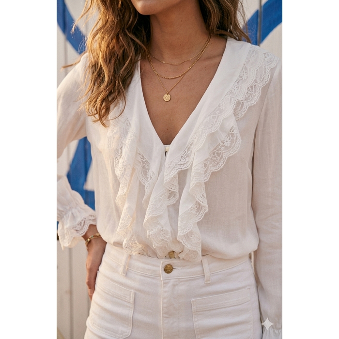 Scarpy creation top en tencel blanc4977201_2