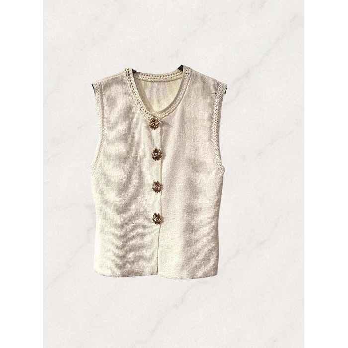 Scarpy creation gillet sans manche blanc4980302_6