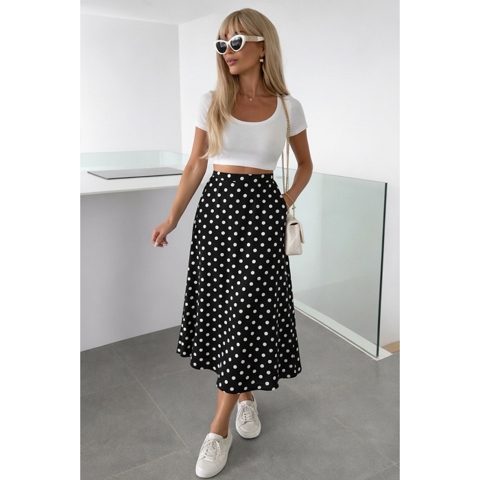 Scarpy creation jupe a pois noir4980901_2