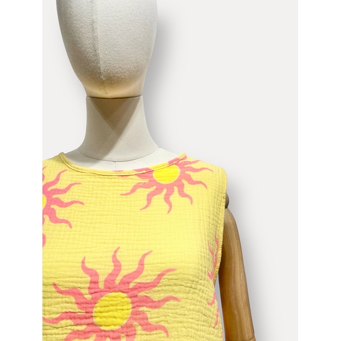 Scarpy creation ensemble top et jupe jaune4981101_3