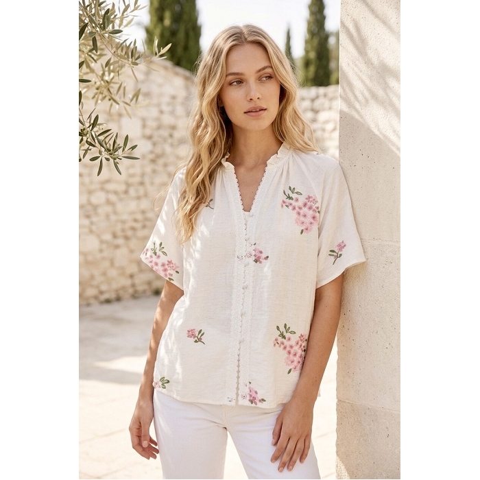 Scarpy creation chemise boheme rose