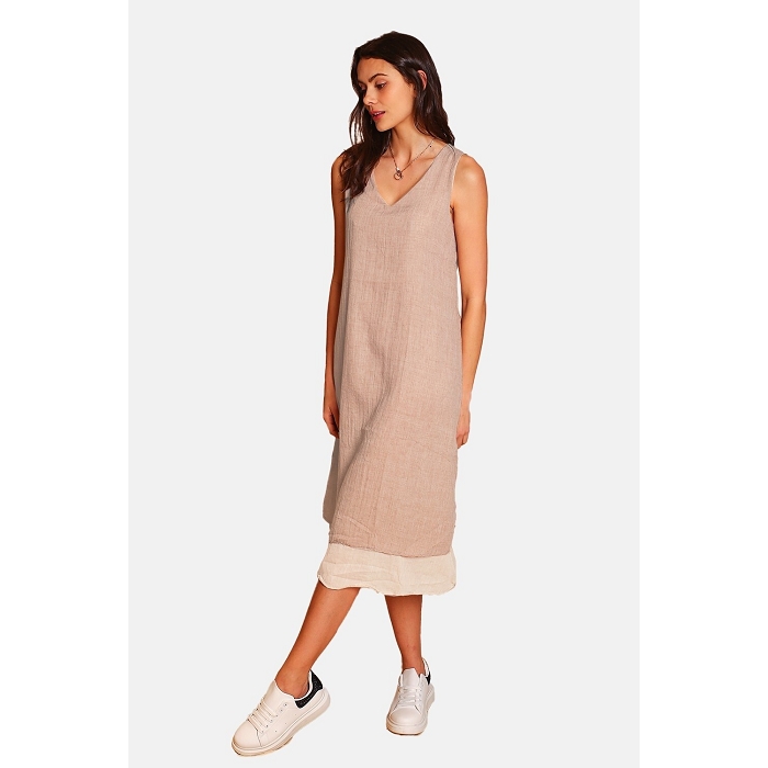 Scarpy creation robe doublee decontractee beige4982701_2