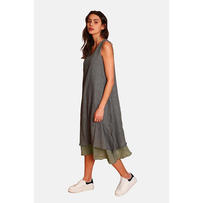 Scarpy creation robe doublee decontractee vert