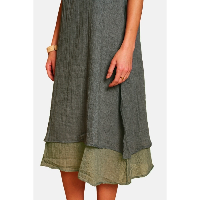 Scarpy creation robe doublee decontractee vert4982702_6