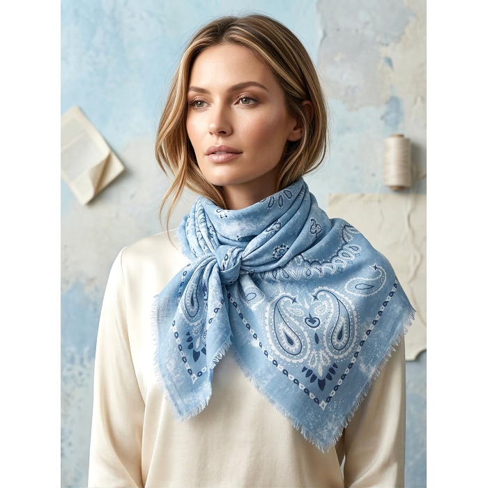 Scarpy creation my foulard carre yl bleu4983502_3